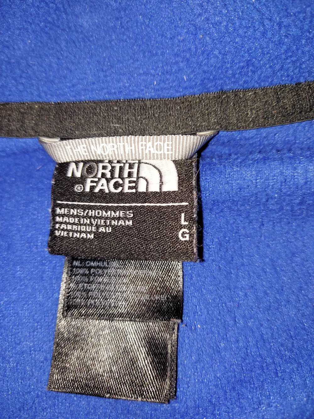 The North Face Blue 1/4 Zip Fleece Pullover Jacket with Chest Pocket - Men's L